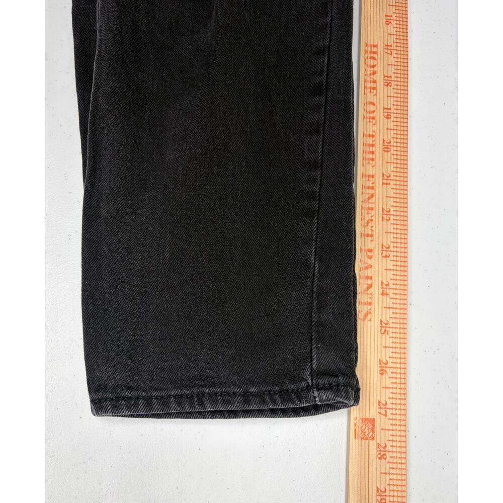 Old Navy Overalls Women's Sz 12 Black Distressed Denim Grunge Y2K Festival Goth - Picture 10 of 10
